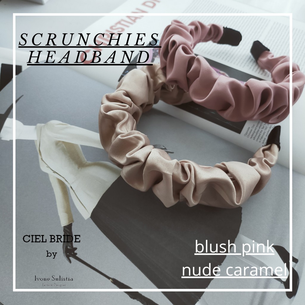 bando scrunchies scrunchy satin handmade