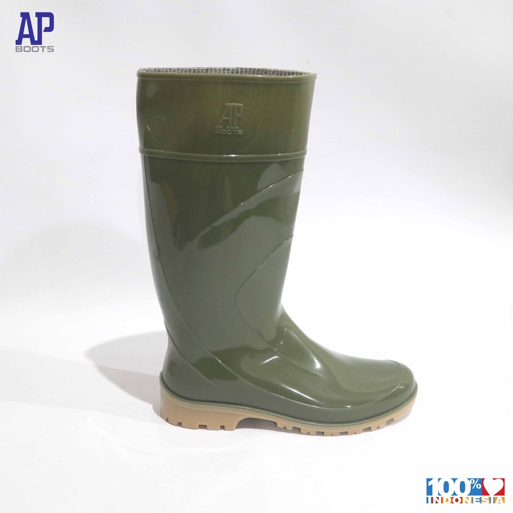 AP 2011 GREEN 36-39 - SEPATU BOOT KARET CEWEK - AP BOOTS