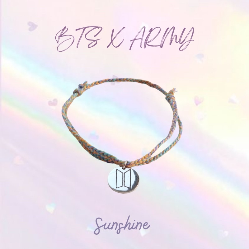 Gelang BTS X ARMY loliastuff Kepang sliding knot adjustable (gelang braided/ gelang bracelet/ merchandise kpop/ gelang unisex)