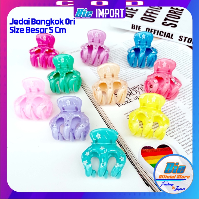 Jedai Bangkok Ori Bening &amp; Pastel Motif Besar 5 Cm Premium Impor Best seller