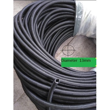 Selongsong pelindung Kabel Mobil Motor / Fleksible Pleksibel  spriral belah ukuran Diameter 5, 7,10,13,15,19 mm harga per 1 meter, kabel Belah fleksibel tahan panas