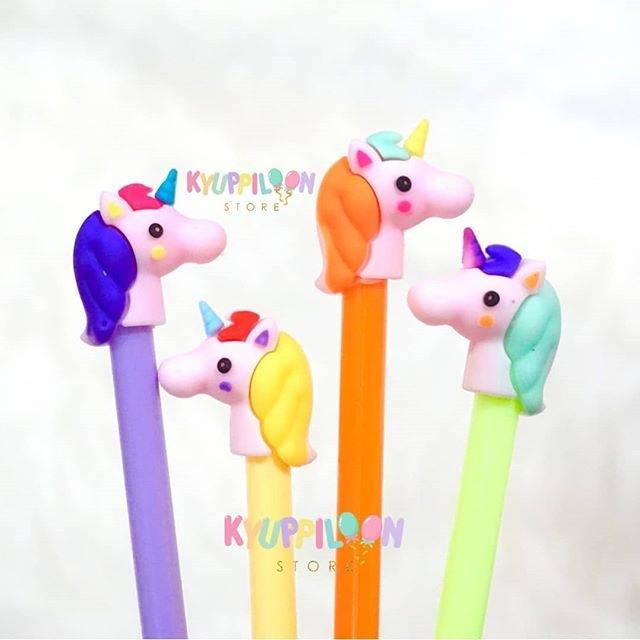 1 Lusin Gel Pen Unicorn 069 / Gel Pen Karakter / Gel Pen Unicorn / Gel  Pen Lucu / TERMURAH