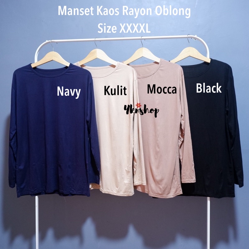 Manset Kaos Wanita bahan Rayon Oblong size Jumbo XXXXL