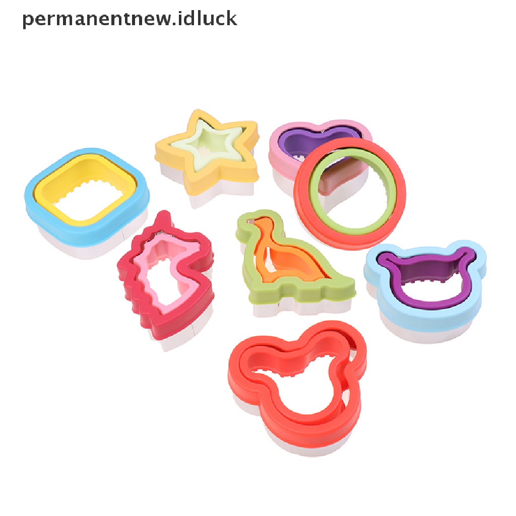 Set Cetakan Pemotong Roti Sandwich Bentuk Hewan Dinosaurus Paskah Bahan Stainless Steel Untuk Anak