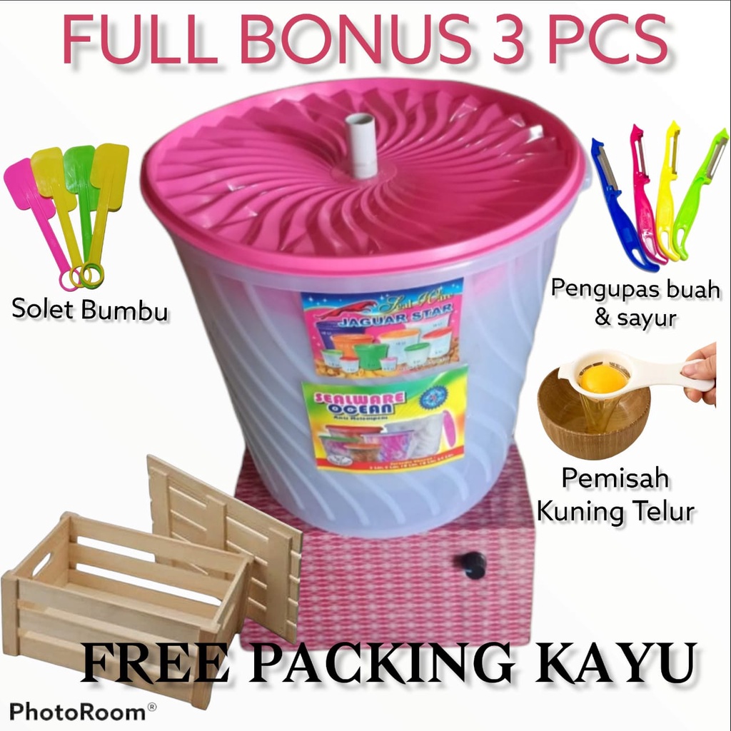 FREE PACKING KAYU Mesin Spiner Minyak Goreng Peniris Minyak Goreng Termurah Kapasitas 3/5 Liter