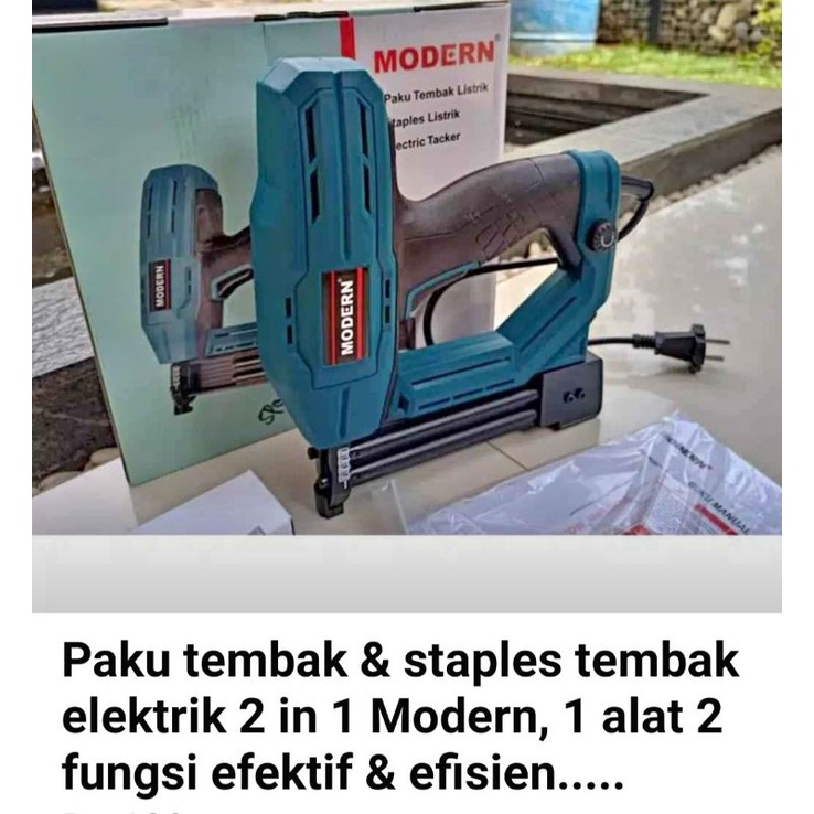 PAKU TEMBAK & STAPLES TEMBAK ELEKTRIK 2 IN 1 MODERN, 1 ALAT 2 FUNGSI & EFISIEN