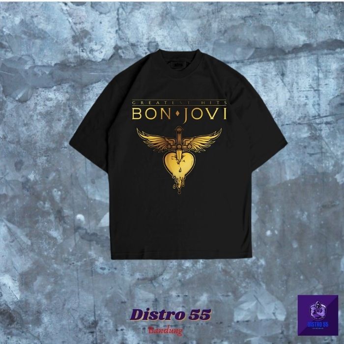 KAOS BAND BON JOVI "GREATHES HITS" VINTAGE TSHIRT (OVERSIZE TEE) / TSHIRT BAND BON JOVI KAOS OVERSIZ