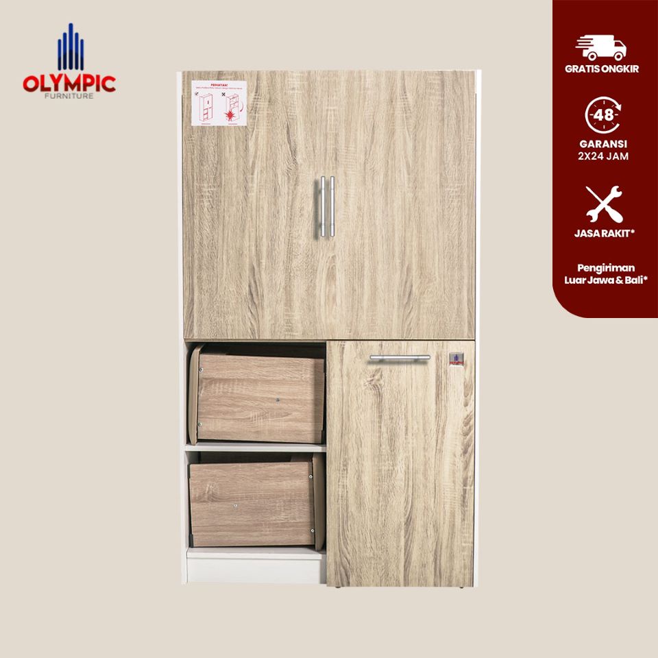 Olympic Kitchen Set Cabinet / Lemari Rak Penyimpanan Dapur Serbaguna / Lemari Lipat / KSC Fold Rubik