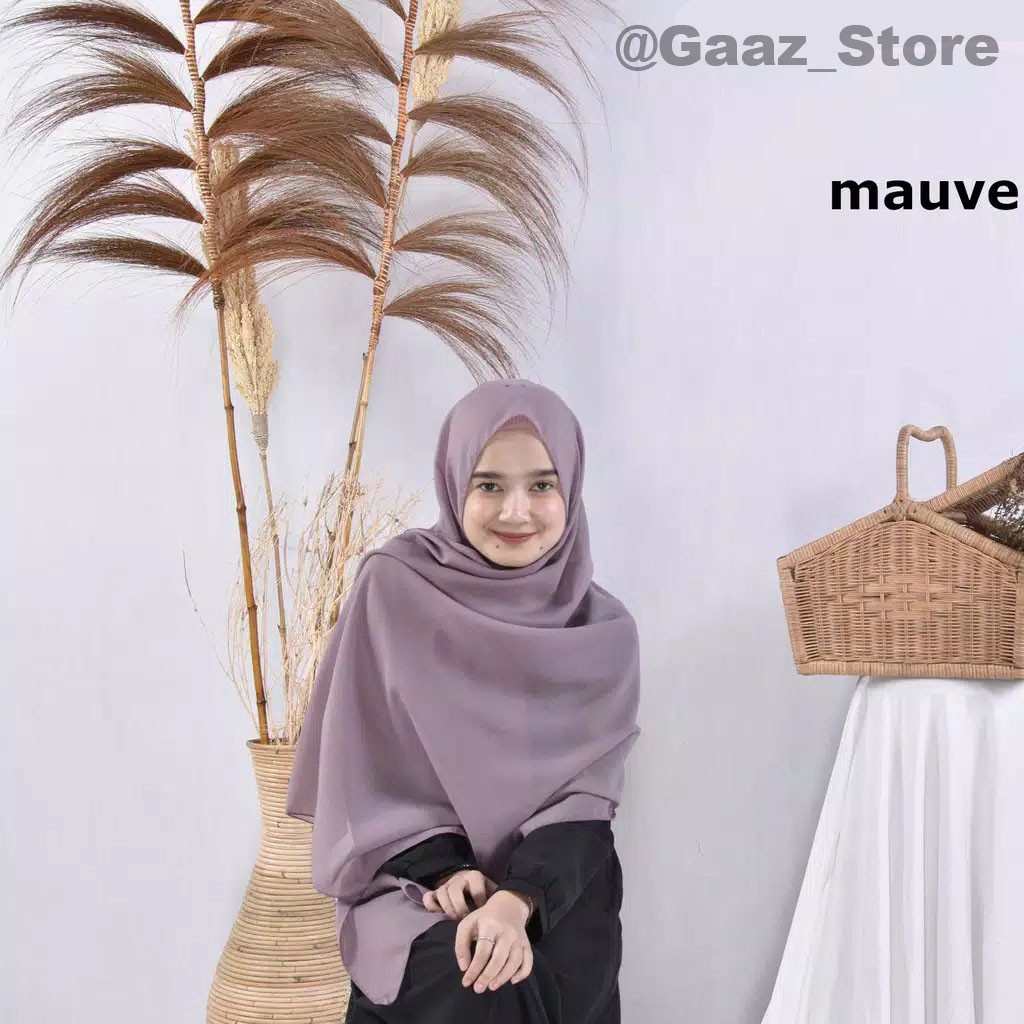 BELLA PASHMINA POLOS BAHAN POLYCOTTON HIJAB KERUDUNG JILBAB MURAH PREMIUM 75x180cm-Mauve
