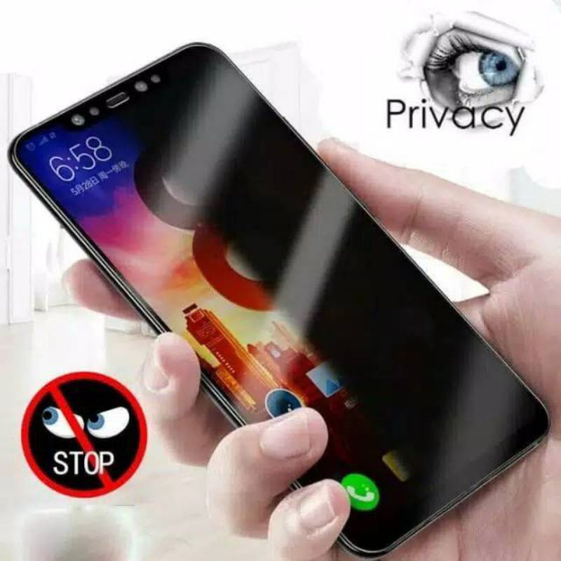 Tempered Glass Anti Spy Infinix Note 12 5G Infinix Note 11 Infinix Note 12 G96 Infinix Note 12 VIP Tg Anti Spy Full Layar