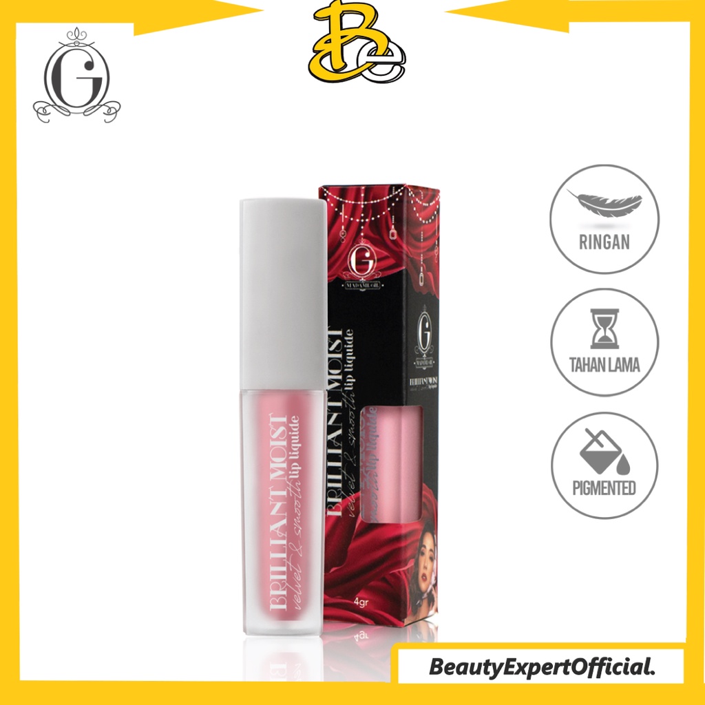 ⭐️ Beauty Expert ⭐️ Madame Gie Briliant Moist Velvet &amp; Smooth Lip Liquide - MakeUp Lip Cream Lipstik