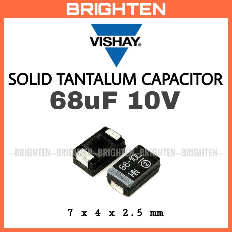 Vishay 68uF 10V Solid Tantalum Capacitor SMD Kapasitor
