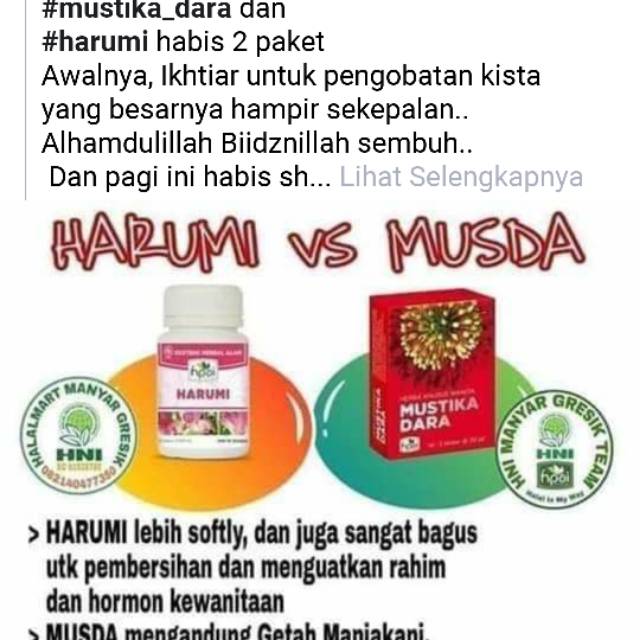 Perawatan Miss V Mustika Dara Dan Harumi Hpai Mengobati Keputihan Kista Dan Miom Shopee Indonesia