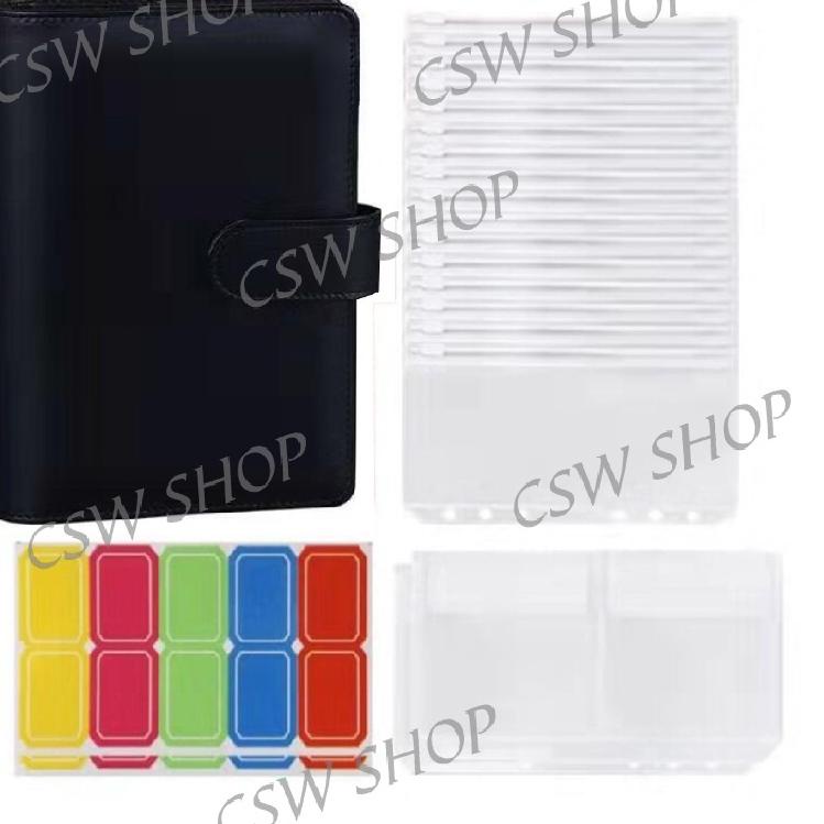 

Terbagus.. Macaron Tone A6 Binder dengan Penutup Binder Kulit, 6 Cincin, 14 Tas Binder