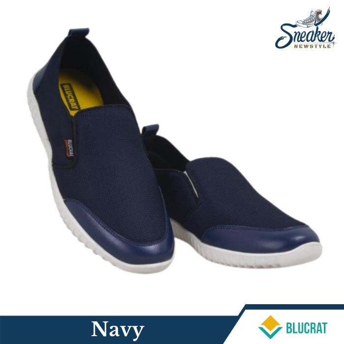 Sepatu Sneakers Slip On Pria BNS Frieza Anti Slip Size 39-43 SNK0290-Navy