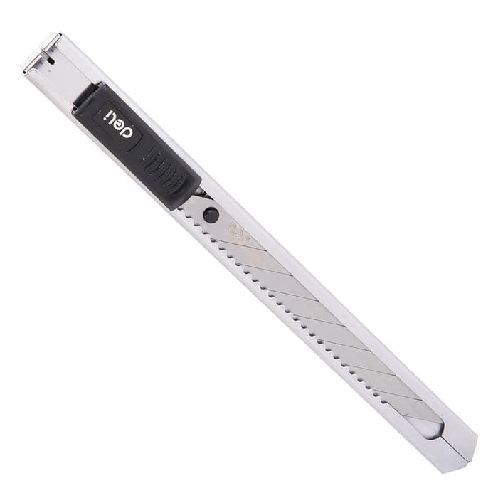 

Cutter Deli 2034 / Cutter Tajam 30 Degree / 0.4mm x 9mm x 70mm / SK5 Steel Blade / Cutter Simple