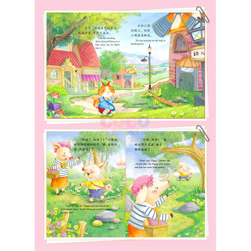 Buku Cerita Anak Story Book English Mandarin 1 Set 10 Buku Ready Stock