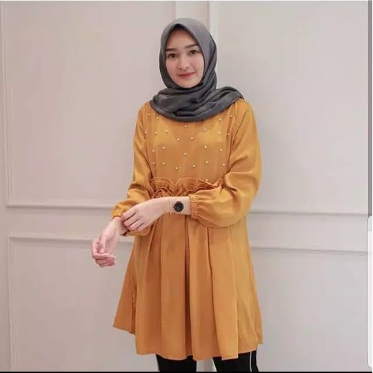 Alma Top Tunik Bahan Balotelli Ld 104 Pj 95 T0 Fit Xl Shopee Indonesia