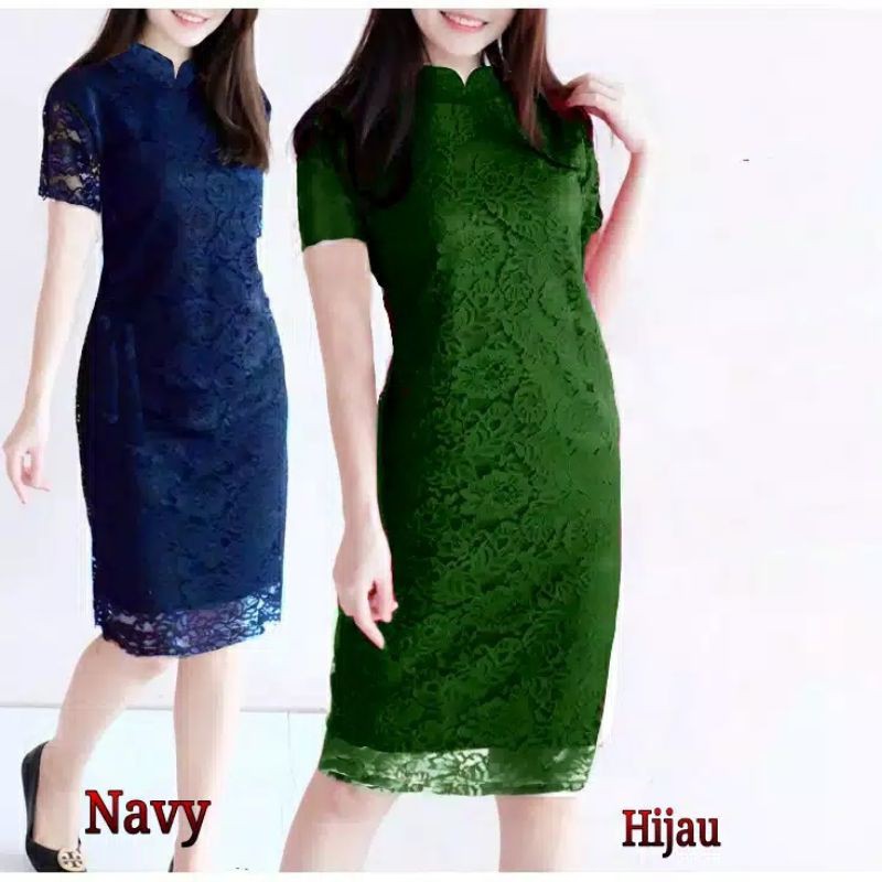 Dress Brokat Envy Dress Pesta Brokat Dress Niken Shopee Indonesia