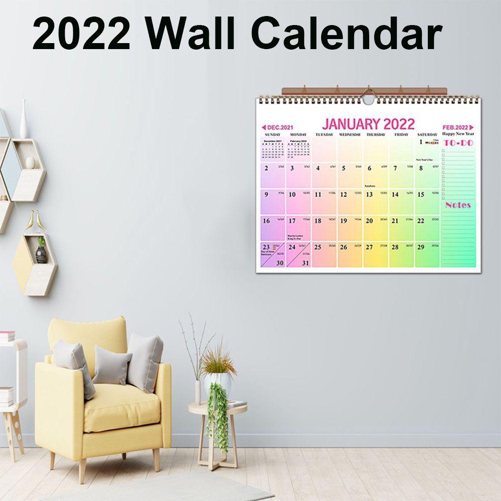 LANFY Kalender Dinding 2022kualitas Tinggi Tanggal Hari Penting Clocking Mark date Kalender Gantung