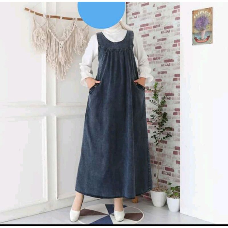 gamis buntung jeans