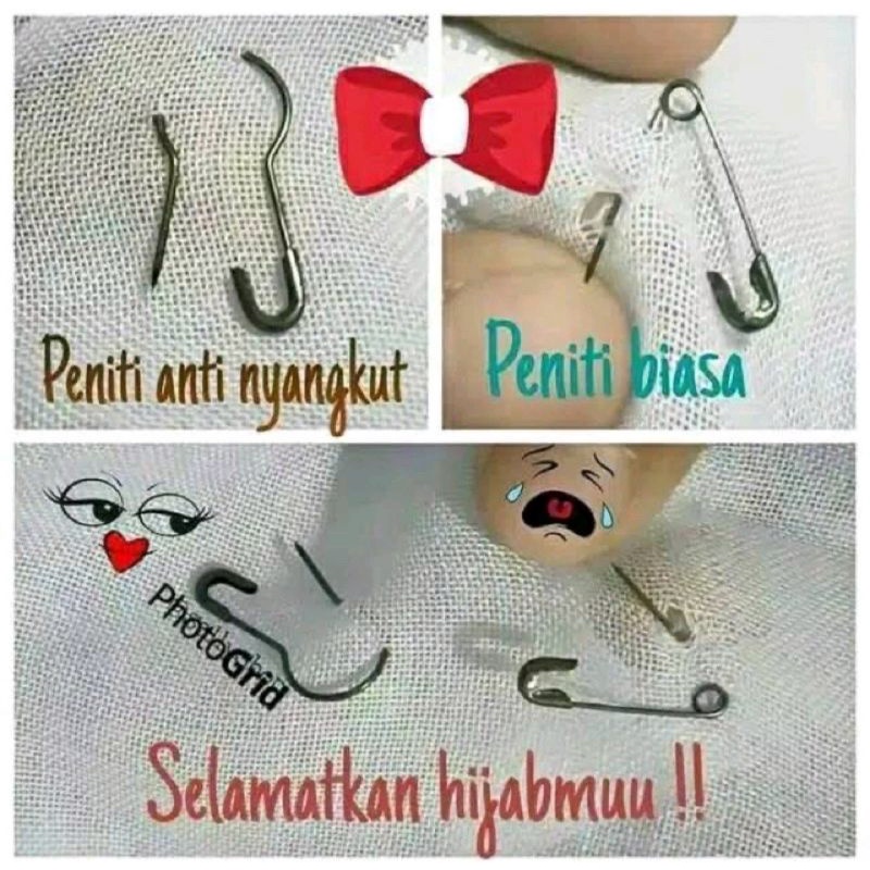 Peniti Bohlam / Peniti Hijab Plastik / Peniti Mini