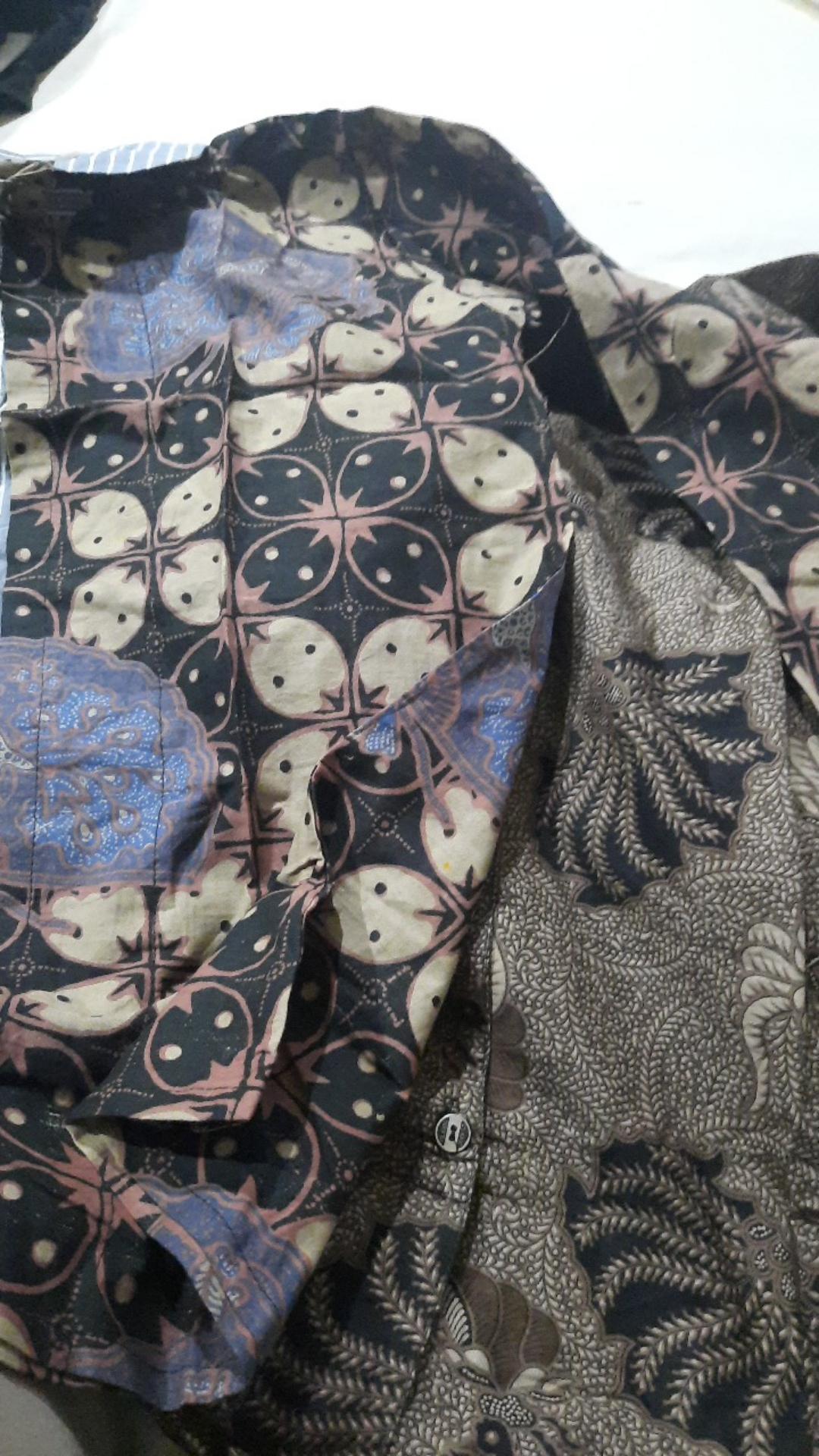 Tey-17 Batik Wanita Asj Sa Hrb026 Kenongo Kemeja Tosca Pendek
