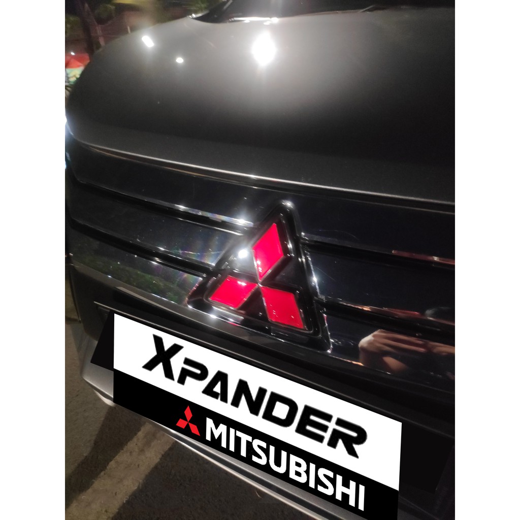 Sticker Logo Xpander Merah Timbul Depan Belakang