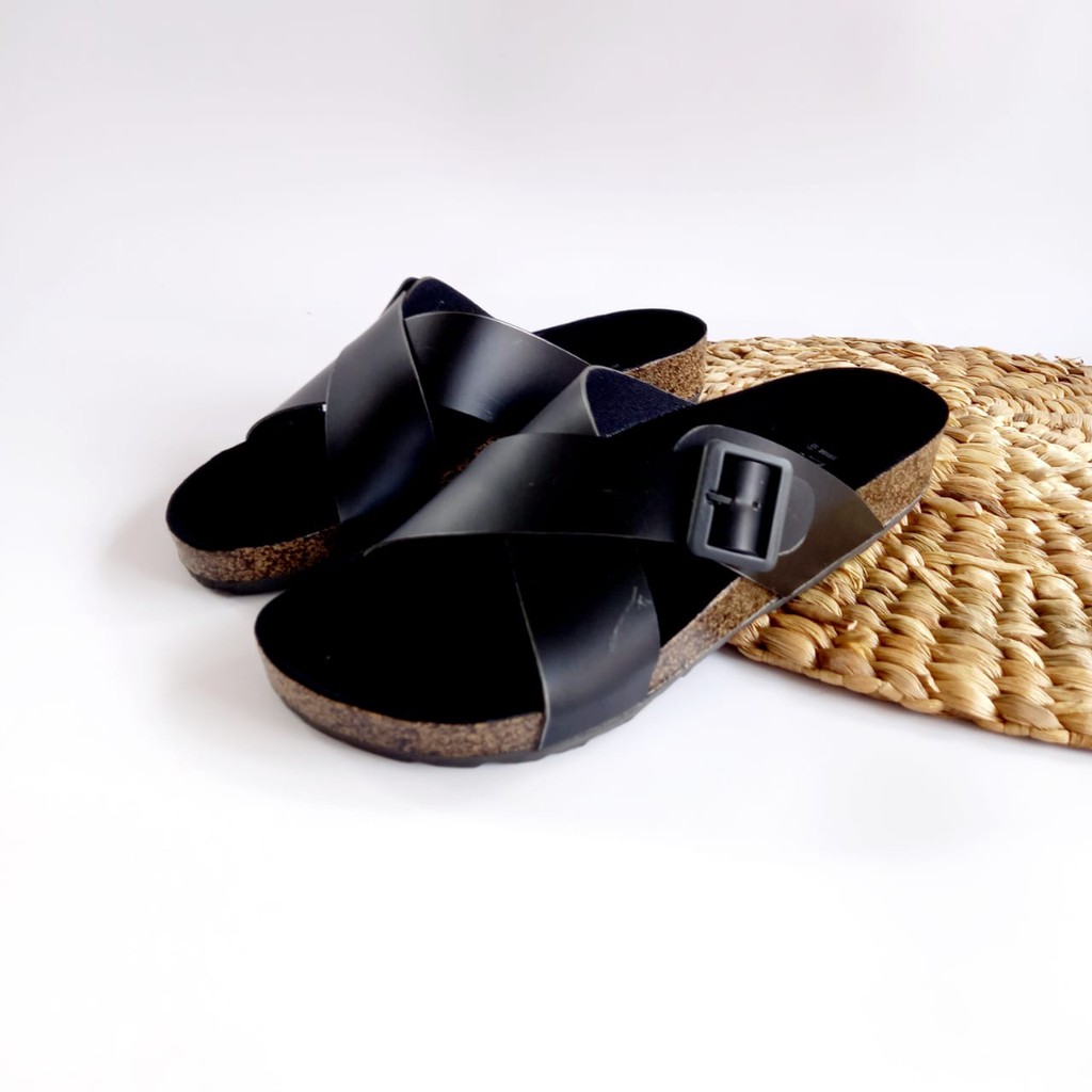 Sandal Birken Wanita Model Tali Silang Gesper Trendi - VIVIAN Series