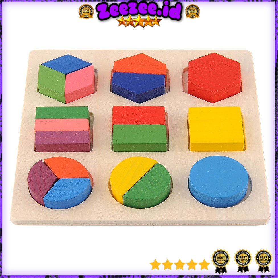 Mainan Balok Puzzle 3D Geometry Anak