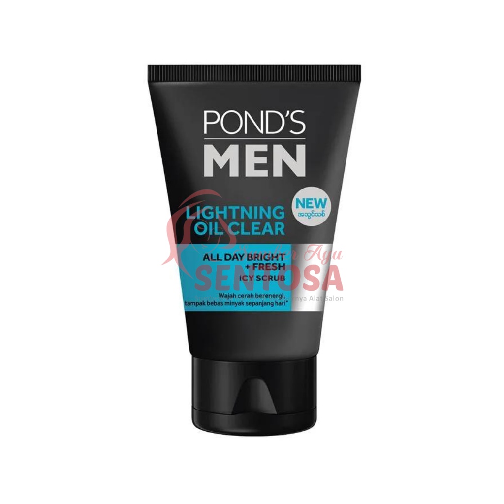 PONDS MEN LIGHTNING OIL CLEAR + FRESH ICY SCRUB 100GR