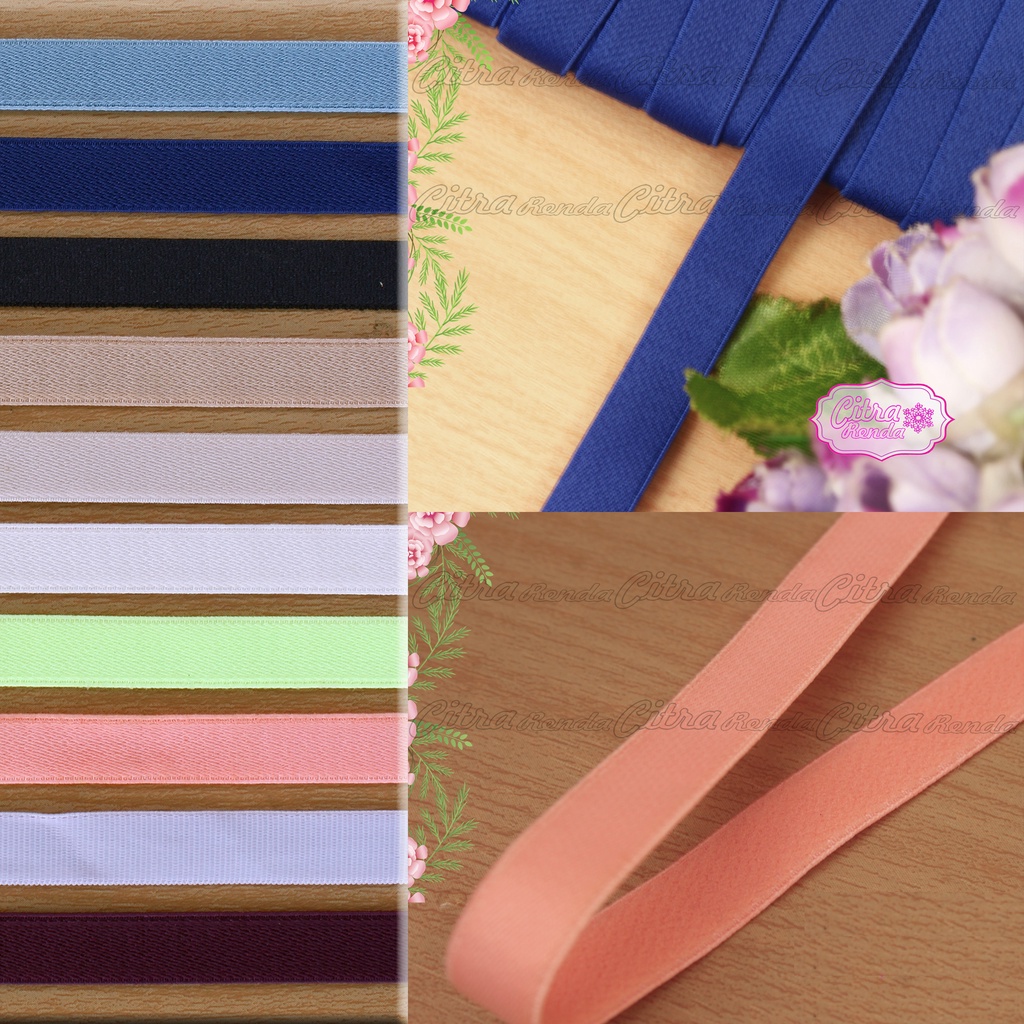 (Per Meter) TP10 Bahan Tali Bra Tali BH Polos Lebar 1cm