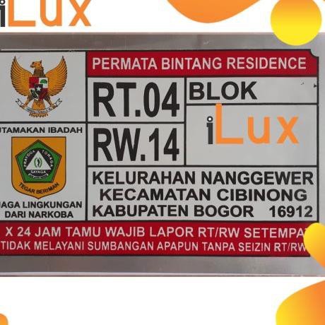 Terbaru PLAT NOMOR RUMAH RESMI RT/RW BISA SATN