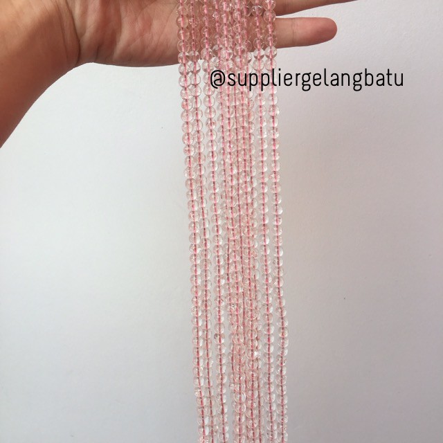 semi stone rutilated kuarsa quartz bintik 6mm renceng gelang kalung bahan bongkah kerajinan tangan