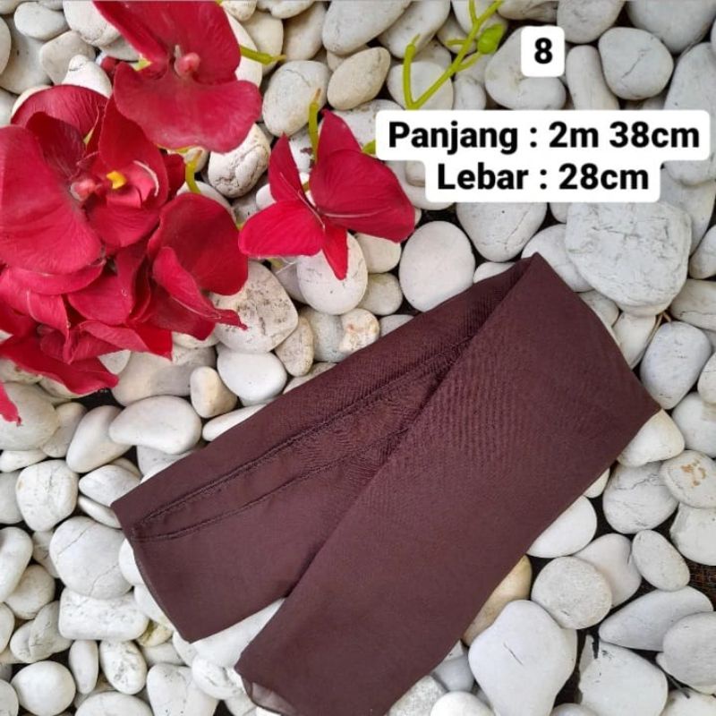 Selendang Sifon / Selendang Bali / Selendang Upacara-Coklat