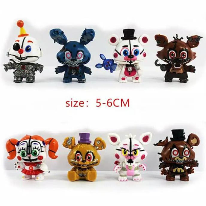 Kualitas Terbaik] Fnaf Figure / Minecraft Fnaf 6Pcs Action Figure Lego Freddy Foxy Chica
