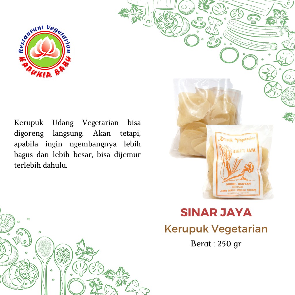 

SINAR JAYA Kerupuk Vegetarian 250 gr