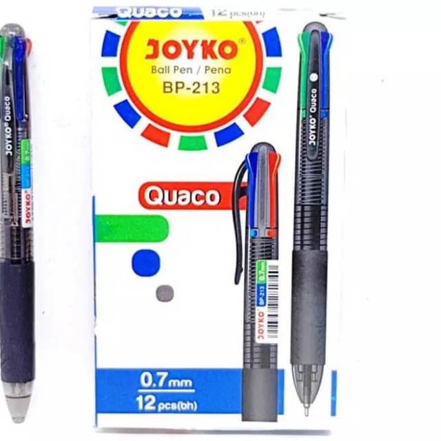 

Pulpen 4 warna merk joyko BP 213 quaco 0.7mm per buah