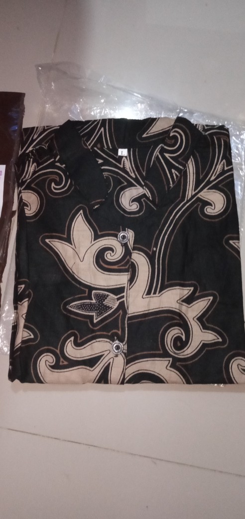 Tey-17 Batik Wanita Asj Sa Hrb026 Kenongo Kemeja Tosca Pendek