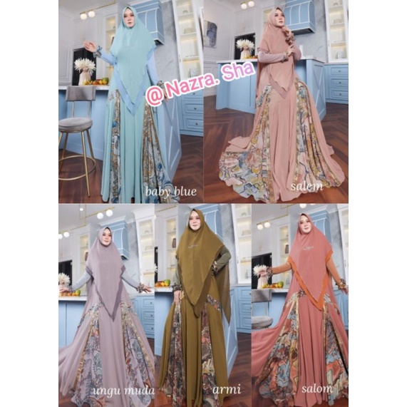 (pN) ELDEENA CAHAYA  Baju Gamis Wanita Muslimah Cahaya Series by El.Deena Syari. Nazra Sha