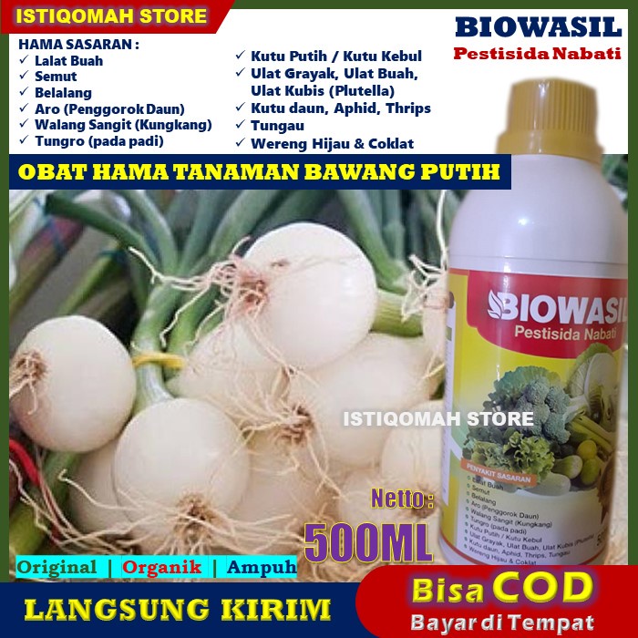 BIOWASIL 500ml Pestisida Nabati Obat Pembasmi Hama Ulat Tanah Tanaman Putih Merah, Ulat Grayak, Ulat