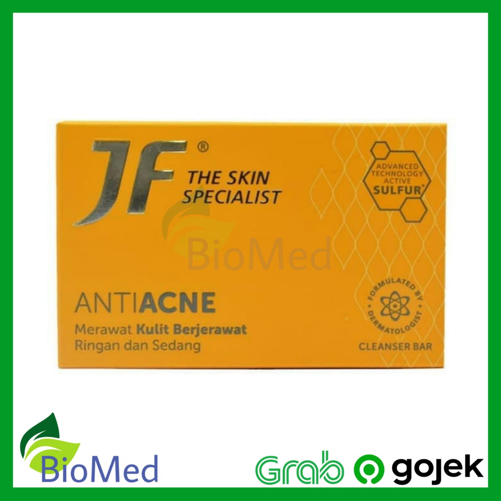 JF ANTI ACNE 90 gram - Sabun Batang untuk Jerawat Muka Berminyak