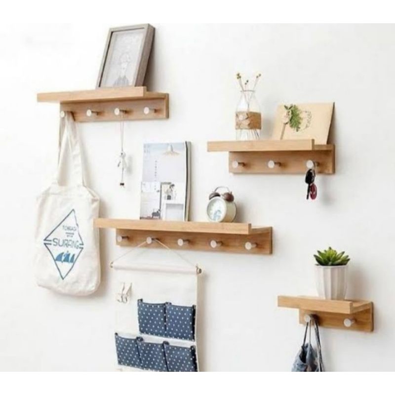 COD PROMO RAK DINDING MINIMALIS kayu pinus
