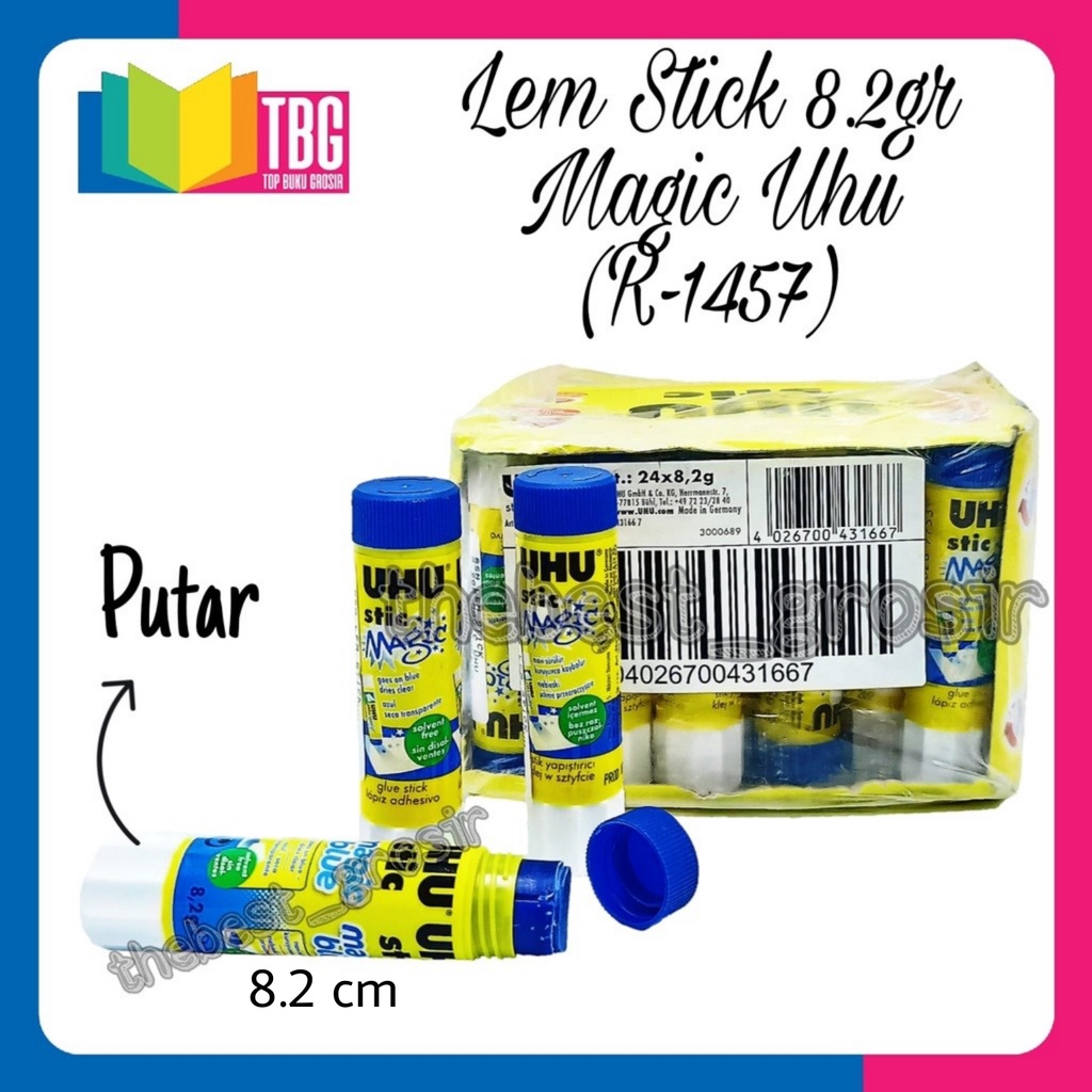 

1 PCS GLUE STICK 8.2GR UHU / UHU GLUE / LEM STICK 8,2GR MAGIC UHU (R-1457)