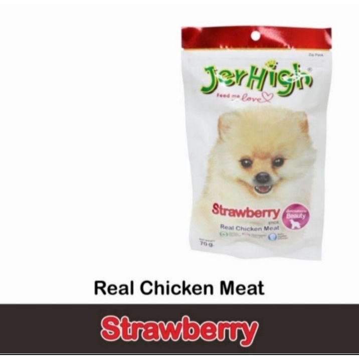 Jerhigh 70 gram Cemilan - Snack Anjing - Chicken Meat Dental Stick All Varian