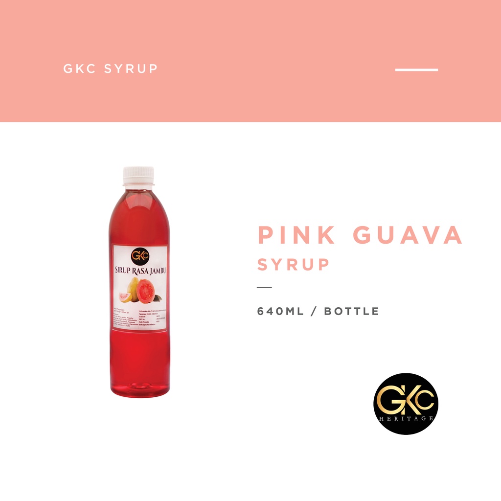 Sirup Jambu / Pink Guava Syrup Minuman GKC Heritage 640 ml (Import Quality)