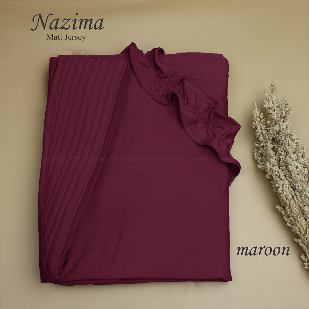 instan jilbab nazima rempel hijab terlaris grosir hijab-Maroon