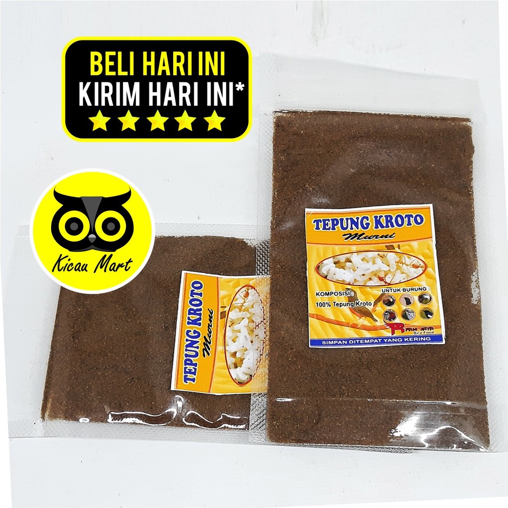 PAKAN MAKANAN HARIAN BURUNG MURAI KACER CUCAK JALAK VOER PUR HALUS TEPUNG KROTO KERING R-FAM TPKRTR