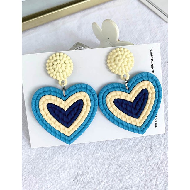 LRC Anting Tusuk Fashion Alloy Resin Love Earrings F626XX