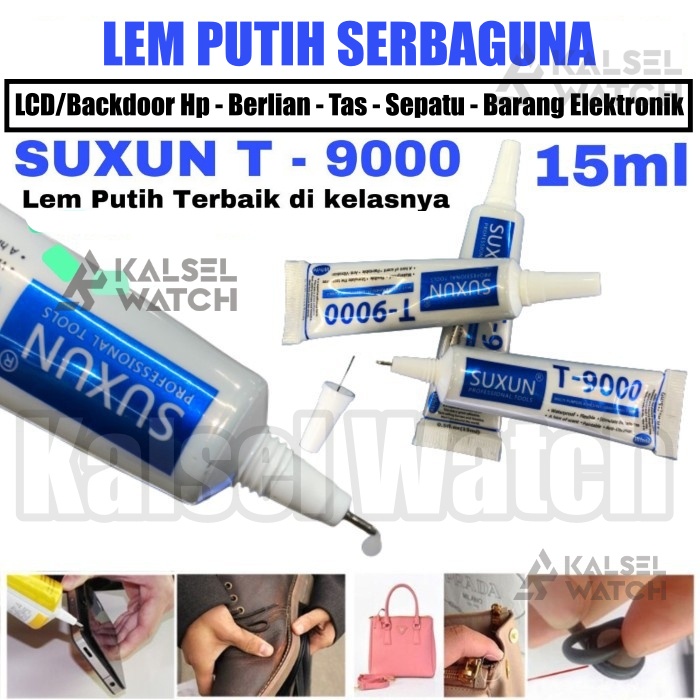 Lem Bening LCD Backdoor Layar HP Hape Lem Perekat T9000 Suxun Original Terbaik Serbaguna Tas Berlian